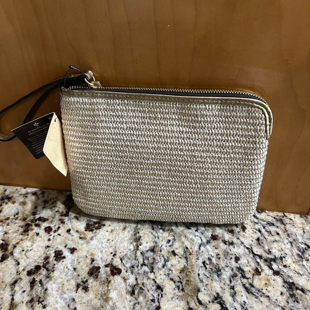 Patricia Nash Cream Textured Wristlet